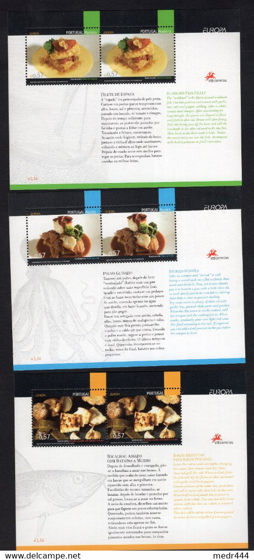 Portugal 2005 - Europa Gastronomy - Joint Issue European Countries - 3 Minisheets - Complete Set - MNH** - Superb*** - Covers & Documents