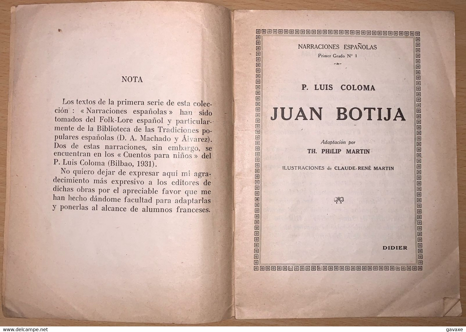 JUAN BOTIJA / "NARRACIONES ESPANOLAS" N°21 - Boeken Voor Jongeren