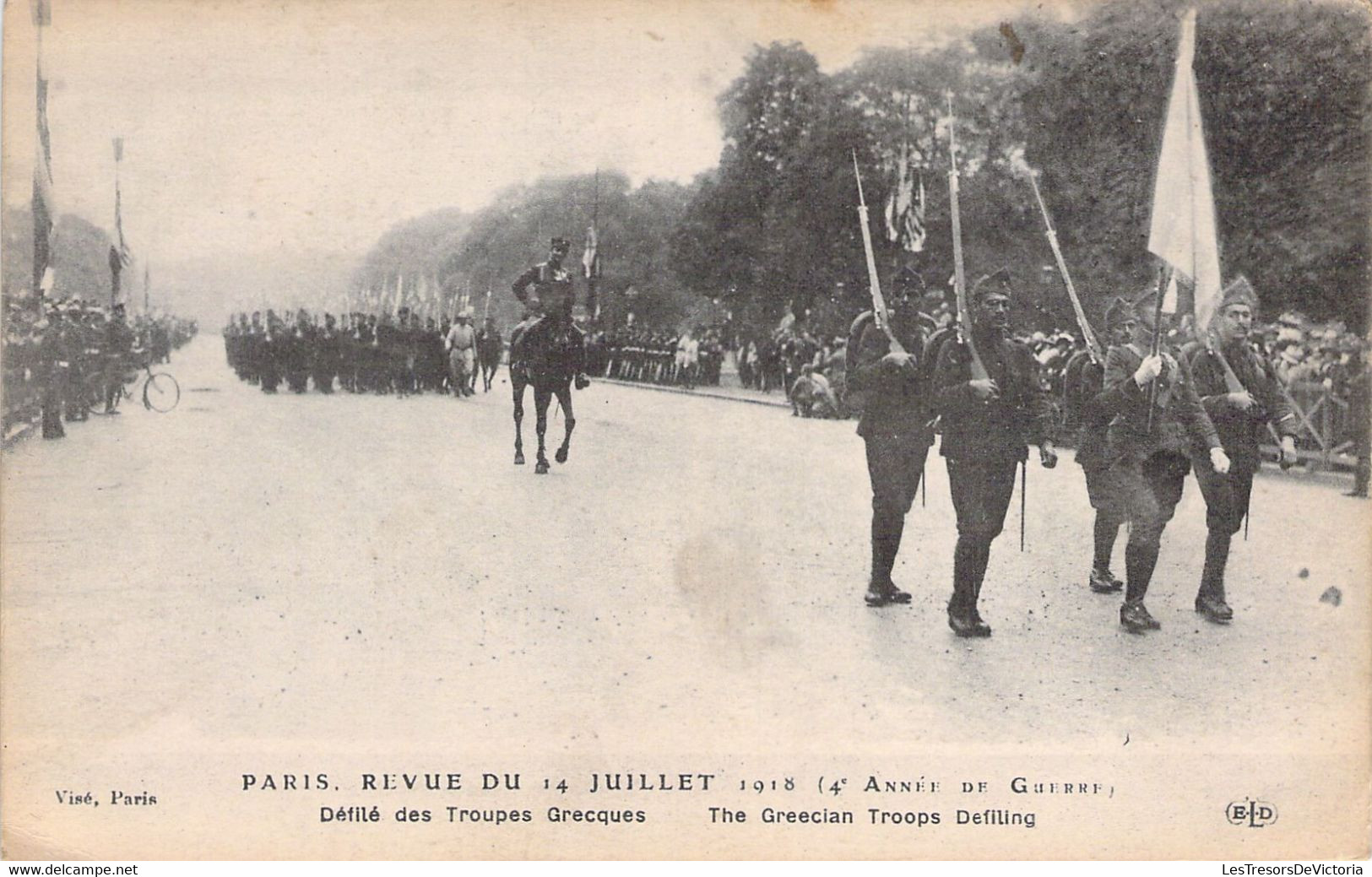 PARIS - Revue Du 14 Juillet 1918 - Défilé Des Troupes Grecques - Carte Postale Ancienne - Autres & Non Classés