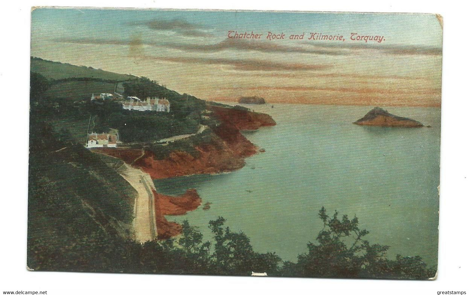 Cornwall  Postcard Newquay Thatcher Rock Kilmorie Used Not Posted - Newquay