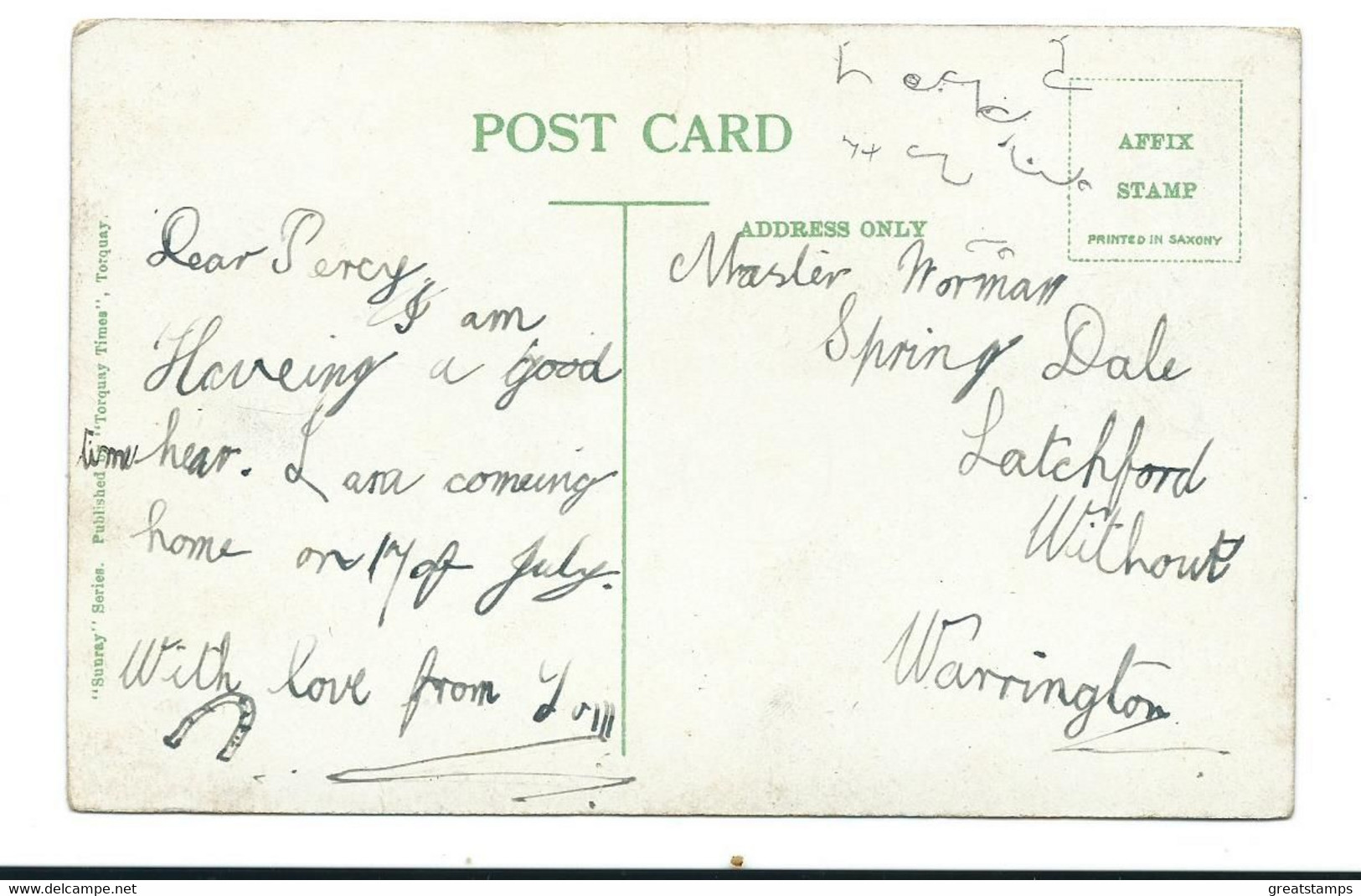 Cornwall  Postcard Newquay Thatcher Rock Kilmorie Used Not Posted - Newquay