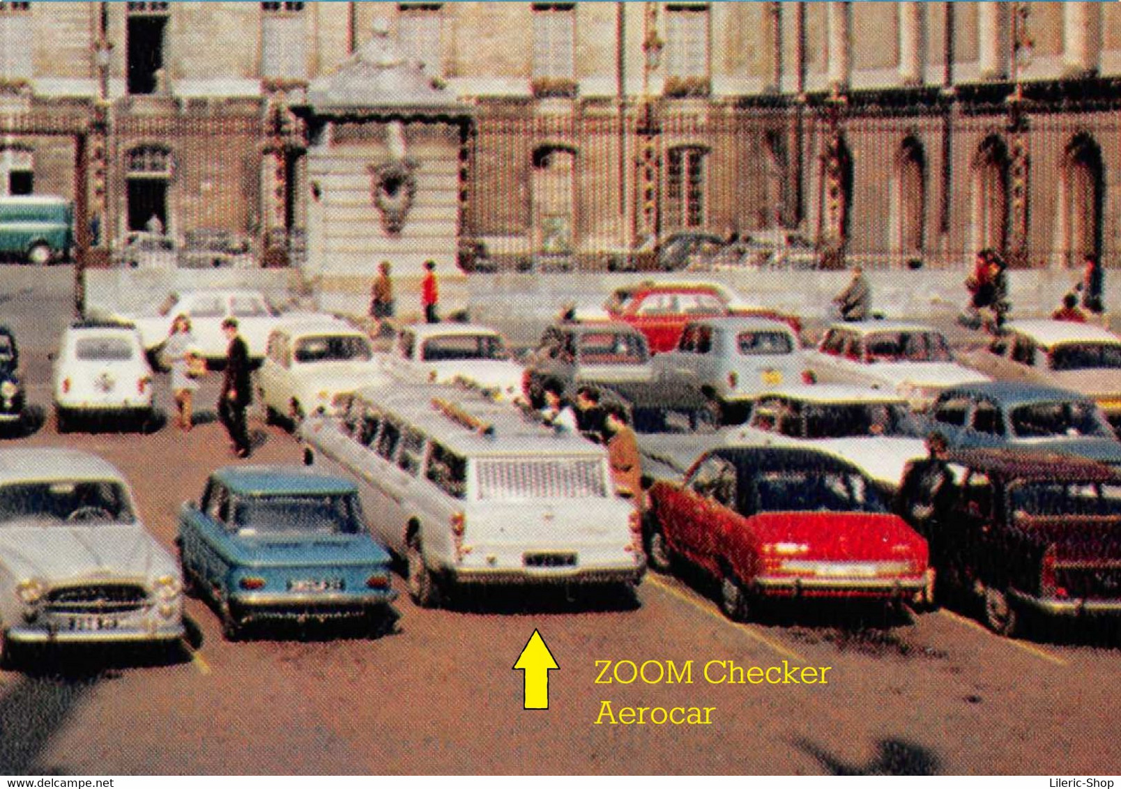 AUTOMOBILES 204, SIMCA, 403, R10 Major, DS, Dauphine - Checker Aerocar (la Plus Longue Voiture Au Monde) CPSM GF ± 1967 - PKW