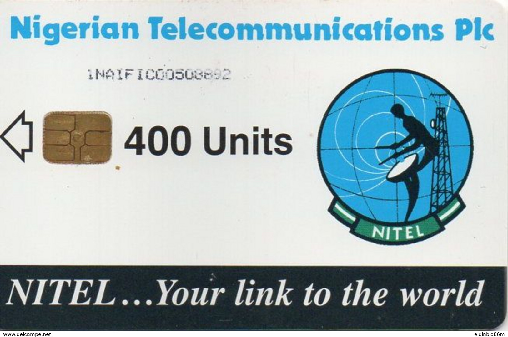 NIGERIA - CHIP CARD - EARTH STATION 400 UNITS - 1NAIFIC - Nigeria