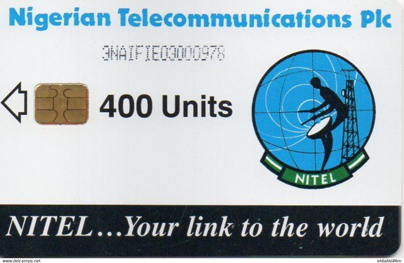 NIGERIA - CHIP CARD - EARTH STATION 400 UNITS - 3NAIFIE - BIG BATCH - Nigeria