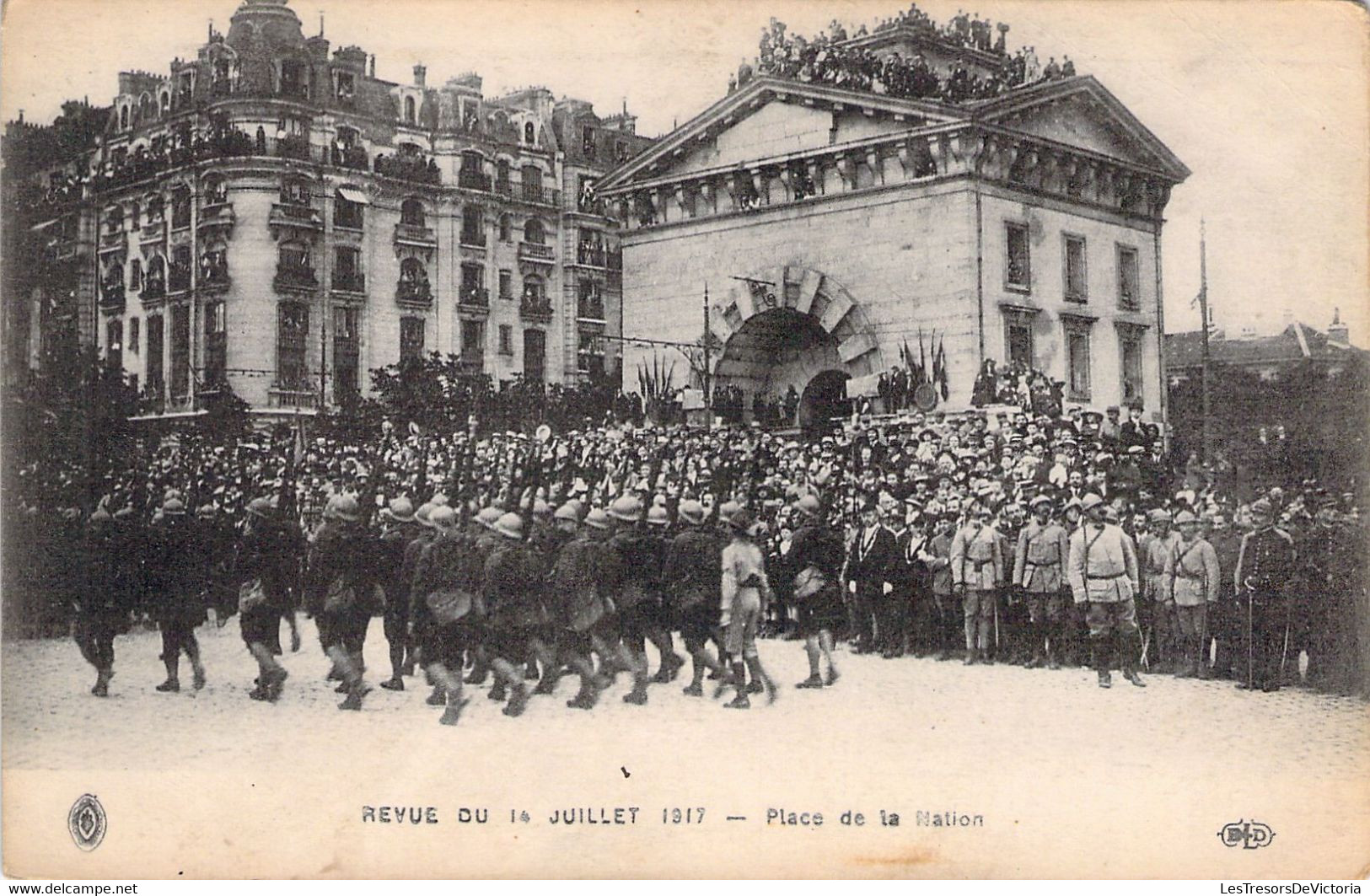 PARIS - Revue Du 14 Juillet 1917 - Place De La Nation - Carte Postale Ancienne - Sonstige & Ohne Zuordnung