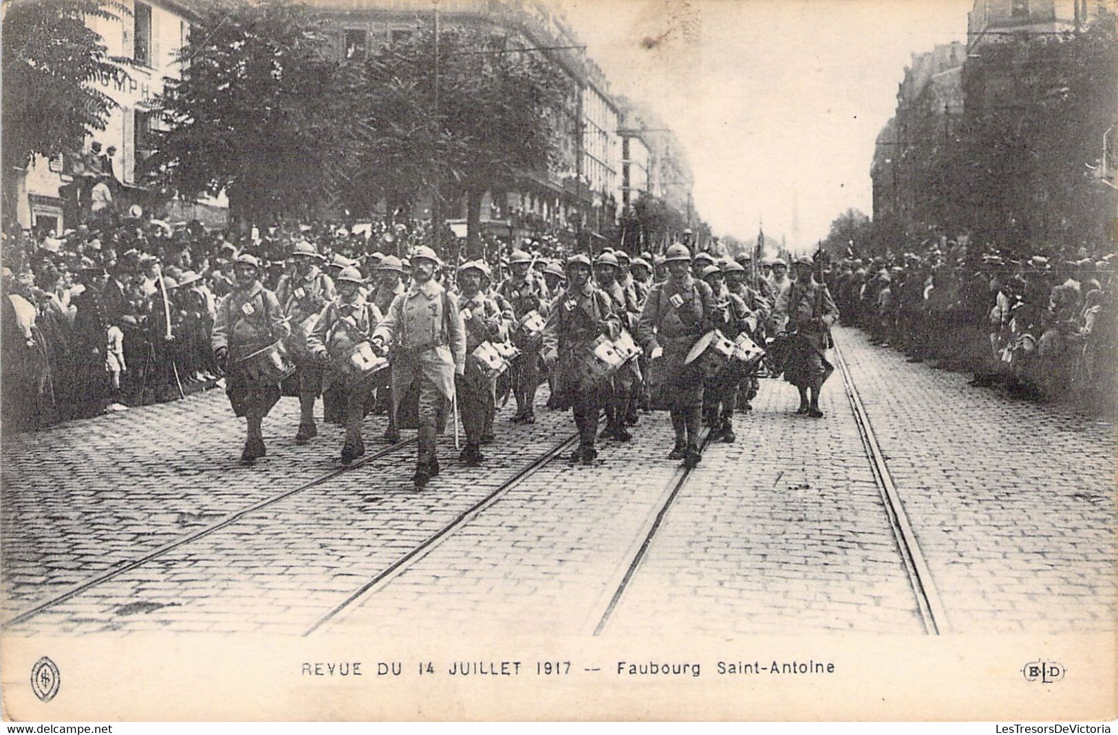 PARIS - Revue Du 14 Juillet 1917 - Faubourg Saint Antoine - Carte Postale Ancienne - Sonstige & Ohne Zuordnung