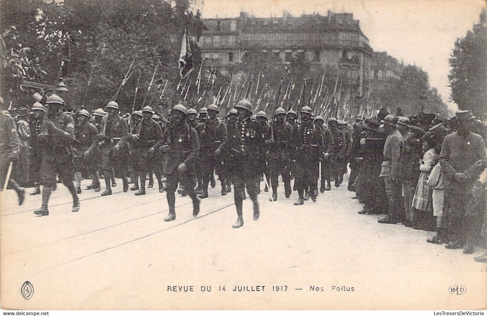 PARIS - Revue Du 14 Juillet 1917 - Nos Poilus - Carte Postale Ancienne - Other & Unclassified