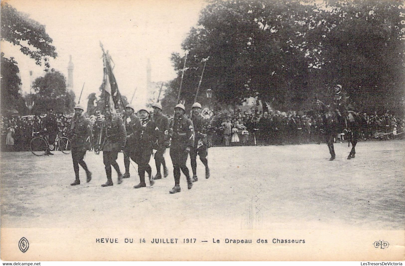 PARIS - Revue Du 14 Juillet 1917 - Le Drapeau Des Chasseurs - Carte Postale Ancienne - Andere & Zonder Classificatie