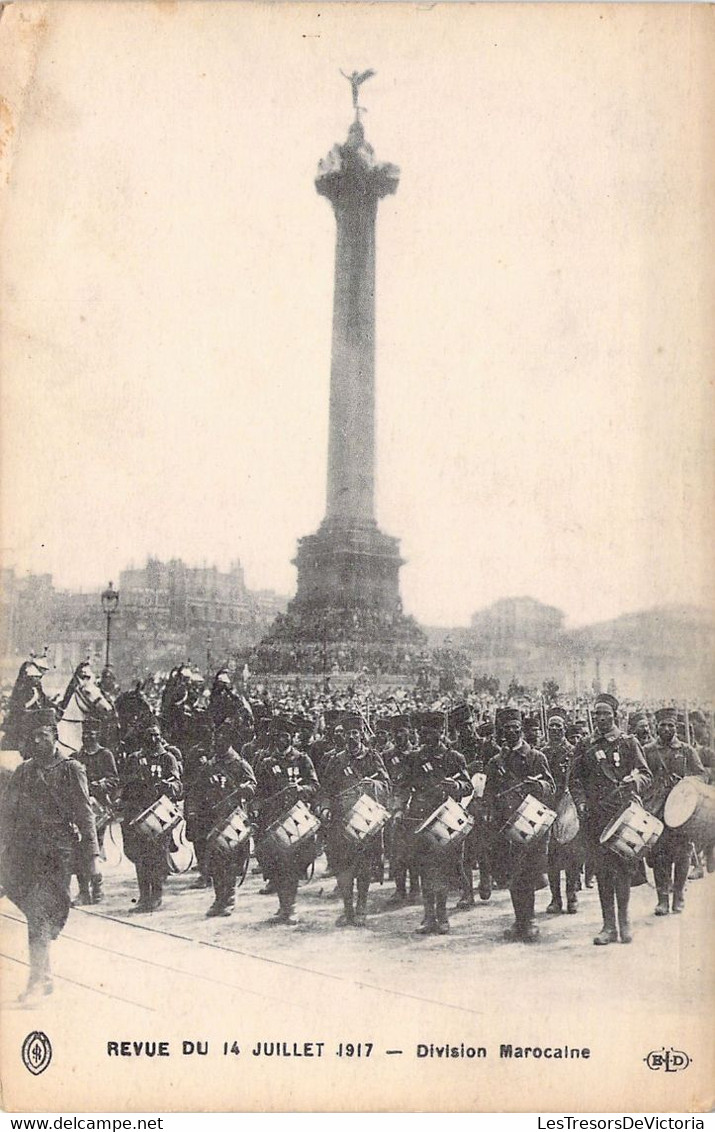 PARIS - Revue Du 14 Juillet 1917 - Division Marocaine - Carte Postale Ancienne - Other & Unclassified