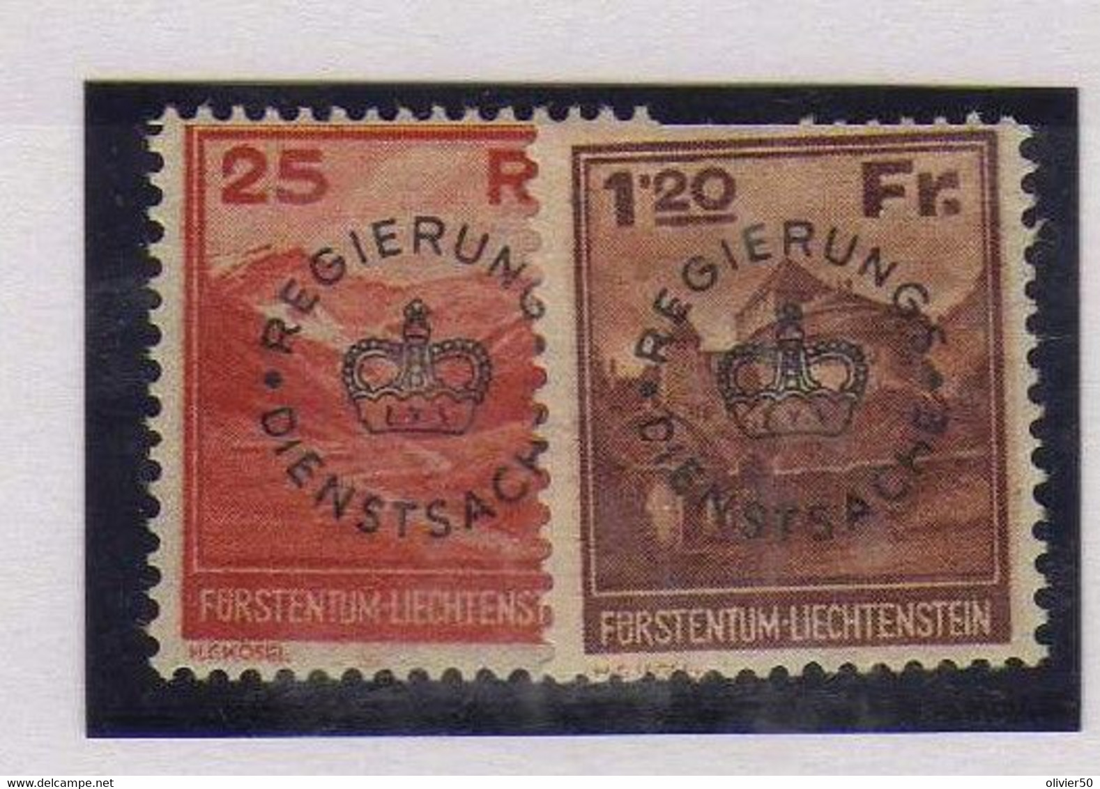 Liechtenstein -  (1933)-  Service- Timbres-Poste Surcharges -  Neufs* - MH - Official