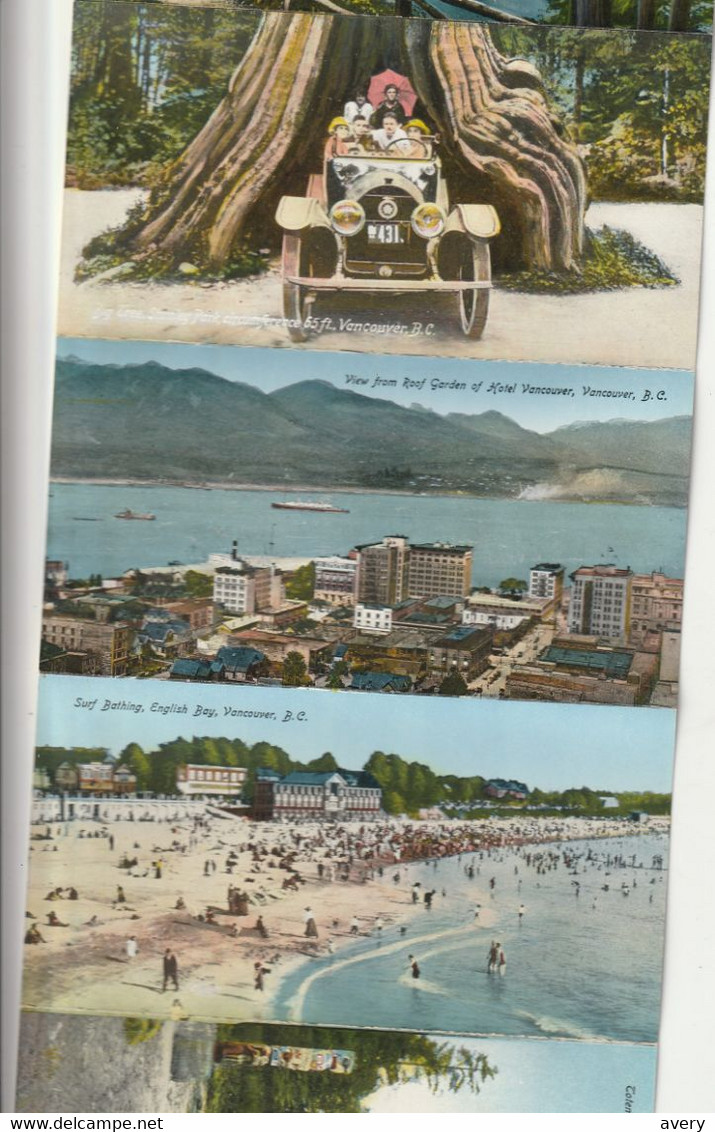 Foldout Photo Booklet Souvenir Vancouver British Columbia 10 Pictures