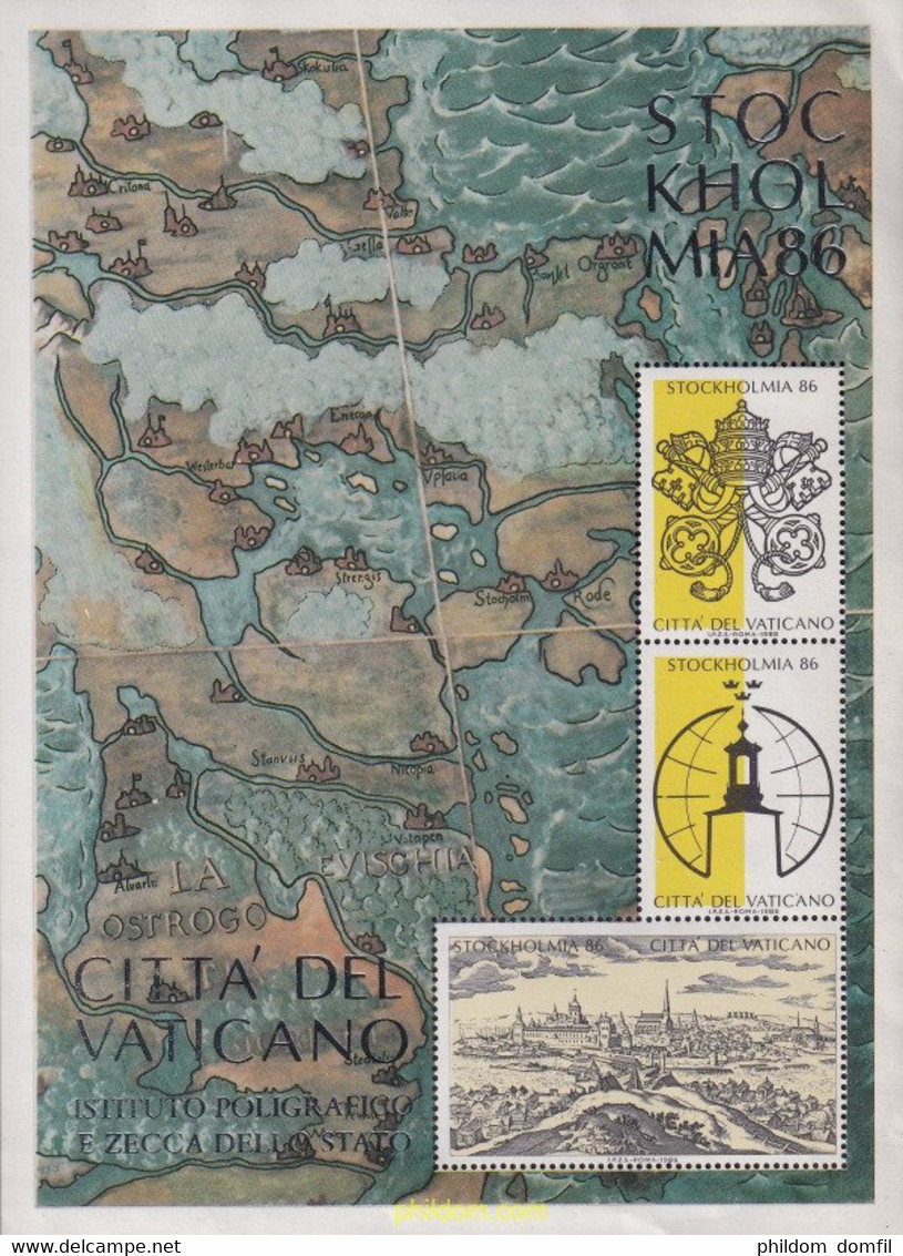 690285 MNH VATICANO 1986 EXPOSICION MUNDIAL DE FILATELIA - STOCKHOLMIA 86 - Used Stamps