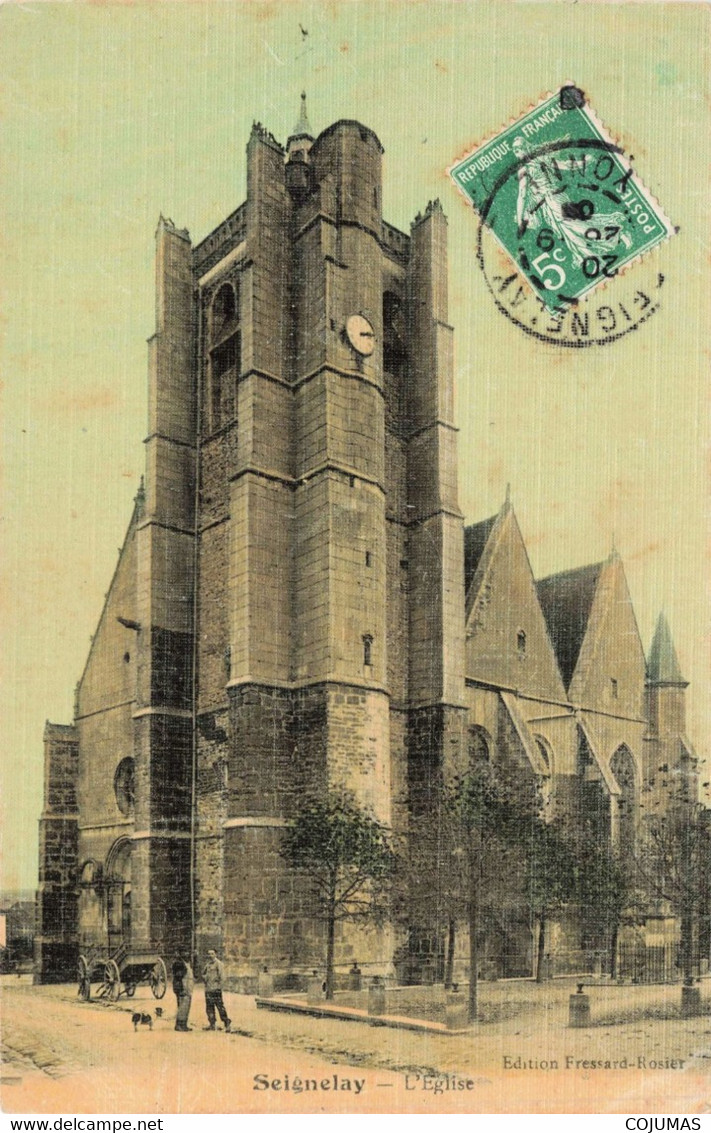 89 - SEIGNELAY - S11439 - L'Eglise - Carte Toilée - L1 - Seignelay