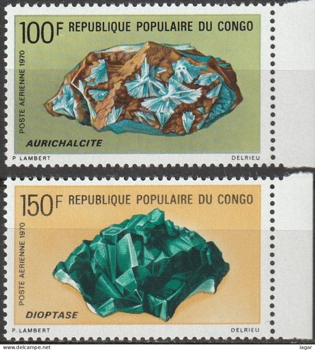 THEMATIC MINERALS:  AURICHAICITE, DIOPTASE    -   CONGO - Minéraux