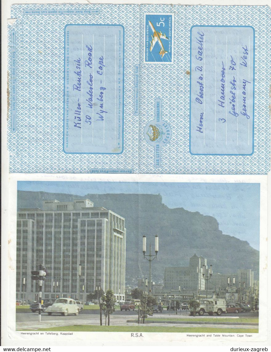 Heerengrarcht Illustrated (VW Beetle) Postal Stationery Aerogramme Posted? 1971 To Germany B230301 - Luftpost