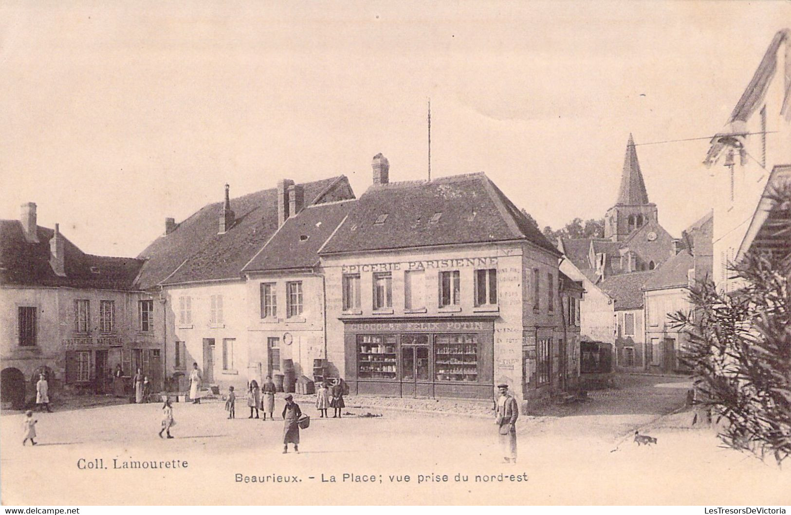 FRANCE - 02 - BEAURIEUX - La Place - Vue Prise Du Nord Est - Animée - Carte Postale Ancienne - Autres & Non Classés