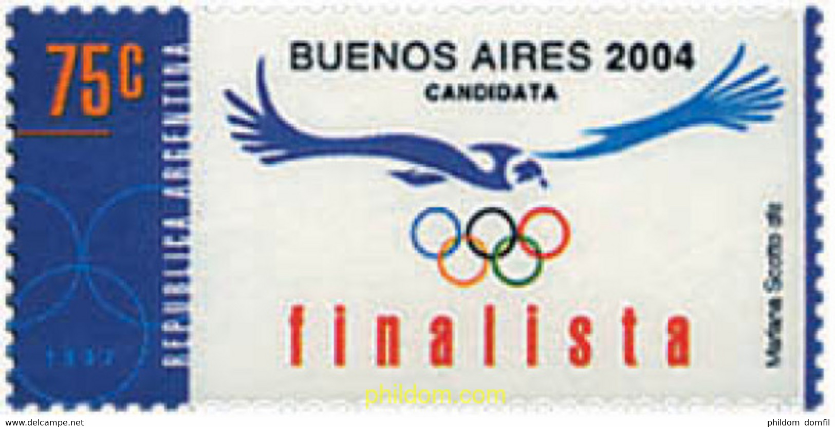 32169 MNH ARGENTINA 1997 CANDIDATURA DE BUENOS AIRES A LOS JUEGOS OLIMPICOS DE 2004 - Usados