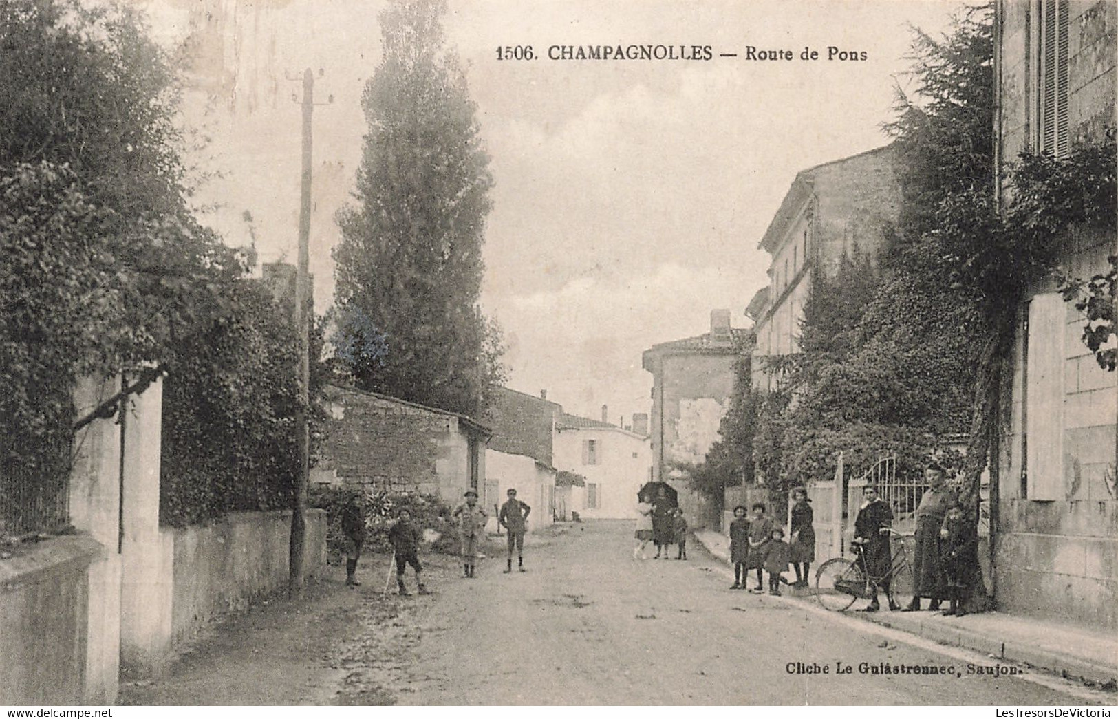 France - Champagnolles - Route De Pons - Cliché Le Guiastrennec - Animé - Carte Postale Ancienne - Andere & Zonder Classificatie