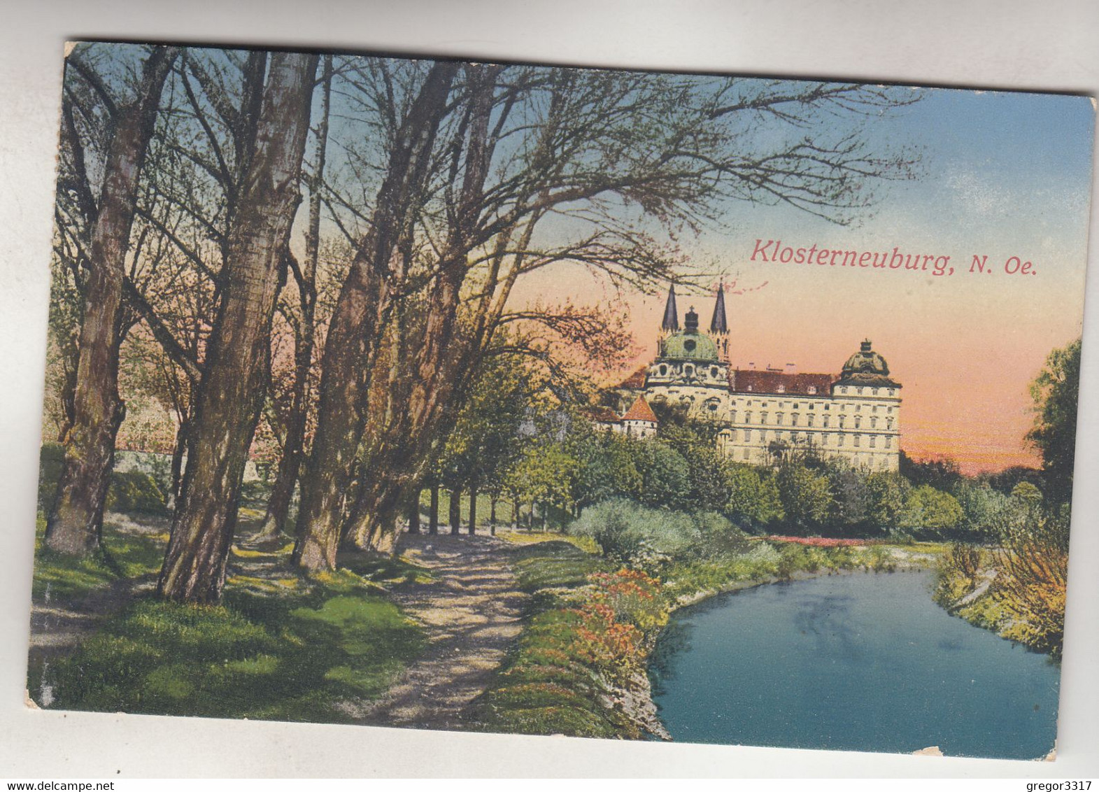 C5548) KLOSTERNEUBURG - NÖ - Weg Entlang Der Donau - Bäume Vegetation 1917 - Klosterneuburg