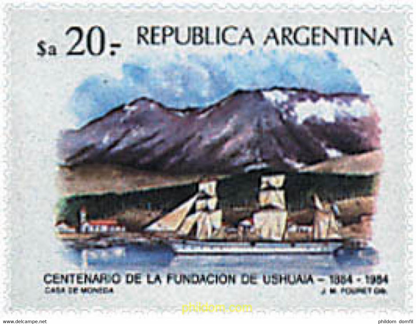 576888 MNH ARGENTINA 1984 CENTENARIO DE LA FUNDACION DE USHUAIA Y PUERTO DESEADO - Used Stamps