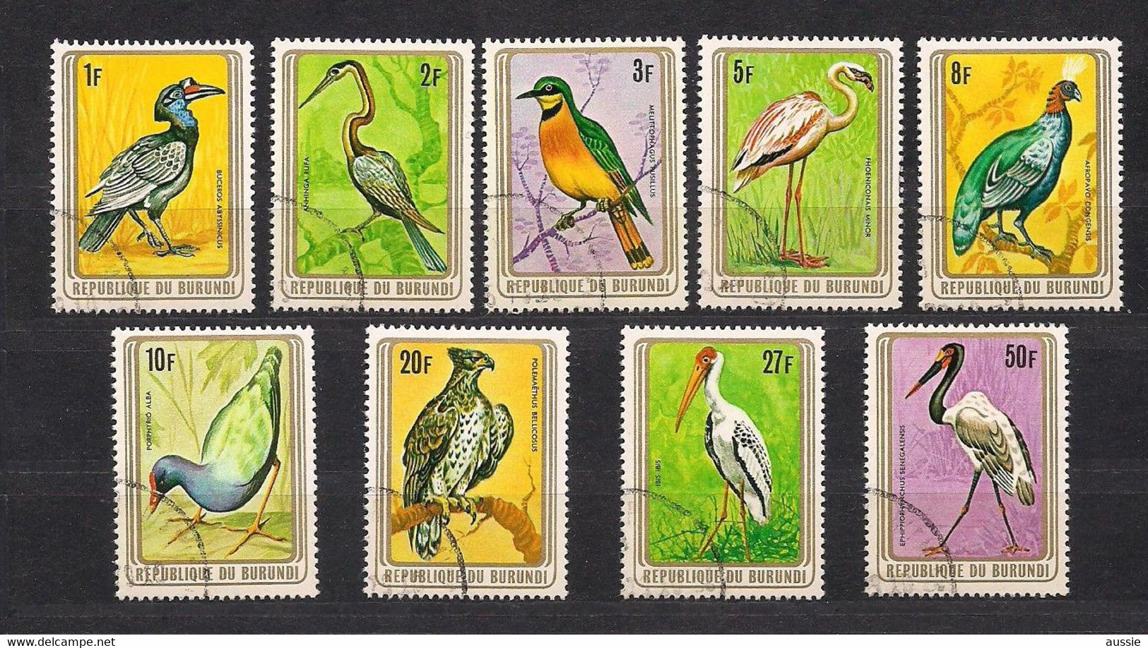 Burundi 1979 OCBn° 830-838 (o) Oblitéré Cote 27 € Faune Oiseaux Vogels Birds - Usados