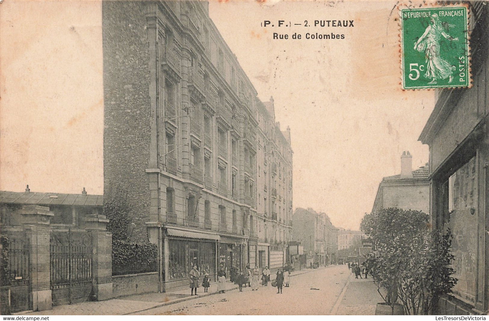 France - Puteaux - Rue De Colombes - Animé  - Carte Postale Ancienne - Nanterre