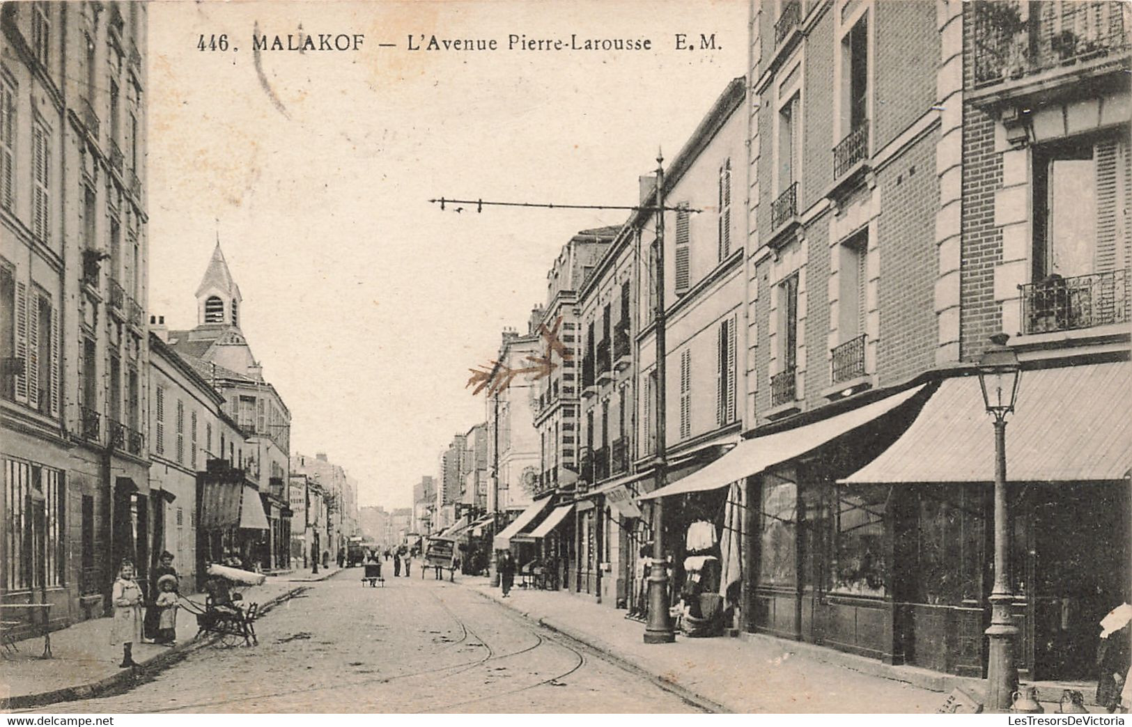France - Malakof - L'avenue Pierre Larousse - E.M. - Animé - Carte Postale Ancienne - Malakoff