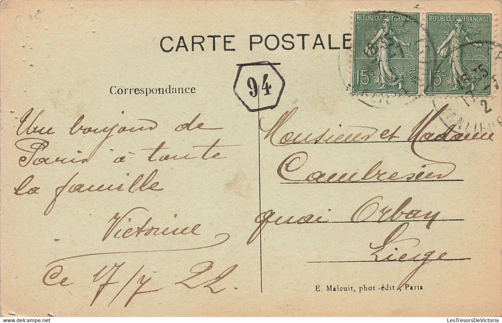 France - Malakof - L'avenue Pierre Larousse - E.M. - Animé - Carte Postale Ancienne - Malakoff