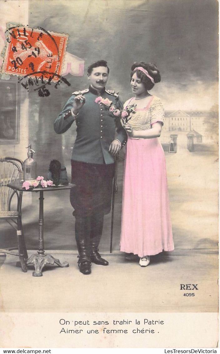 Militaria - Militaire écrit Une Lettre à Sa Femme - Flirt - On Peut Sans Trahir La Patrie.. - Carte Postale Ancienne - Patriottisch