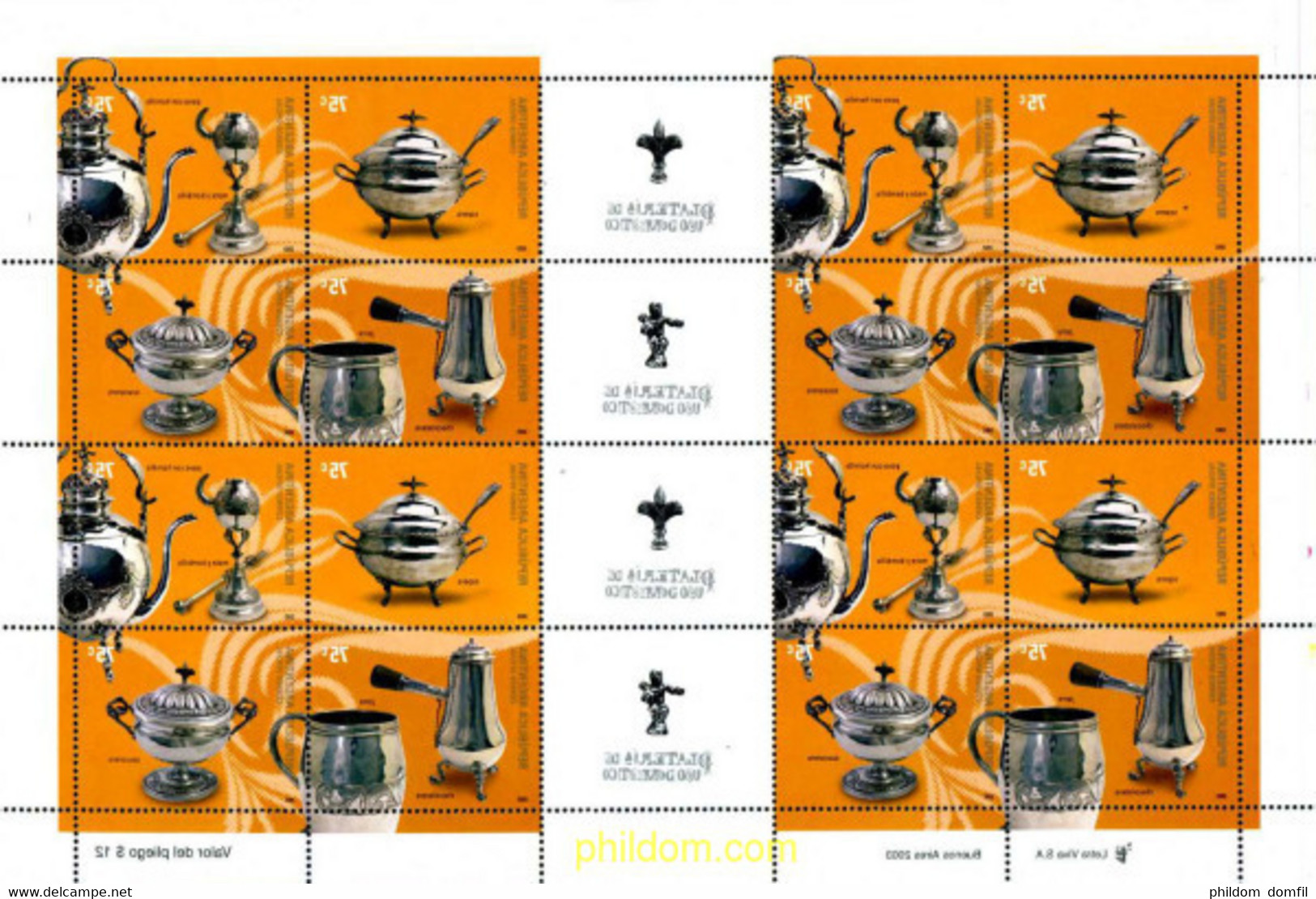 254864 MNH ARGENTINA 2003 PLATERIA - Used Stamps