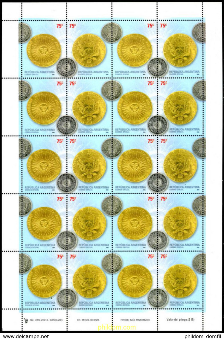 254780 MNH ARGENTINA 2004 NUMISMATICA - Gebraucht