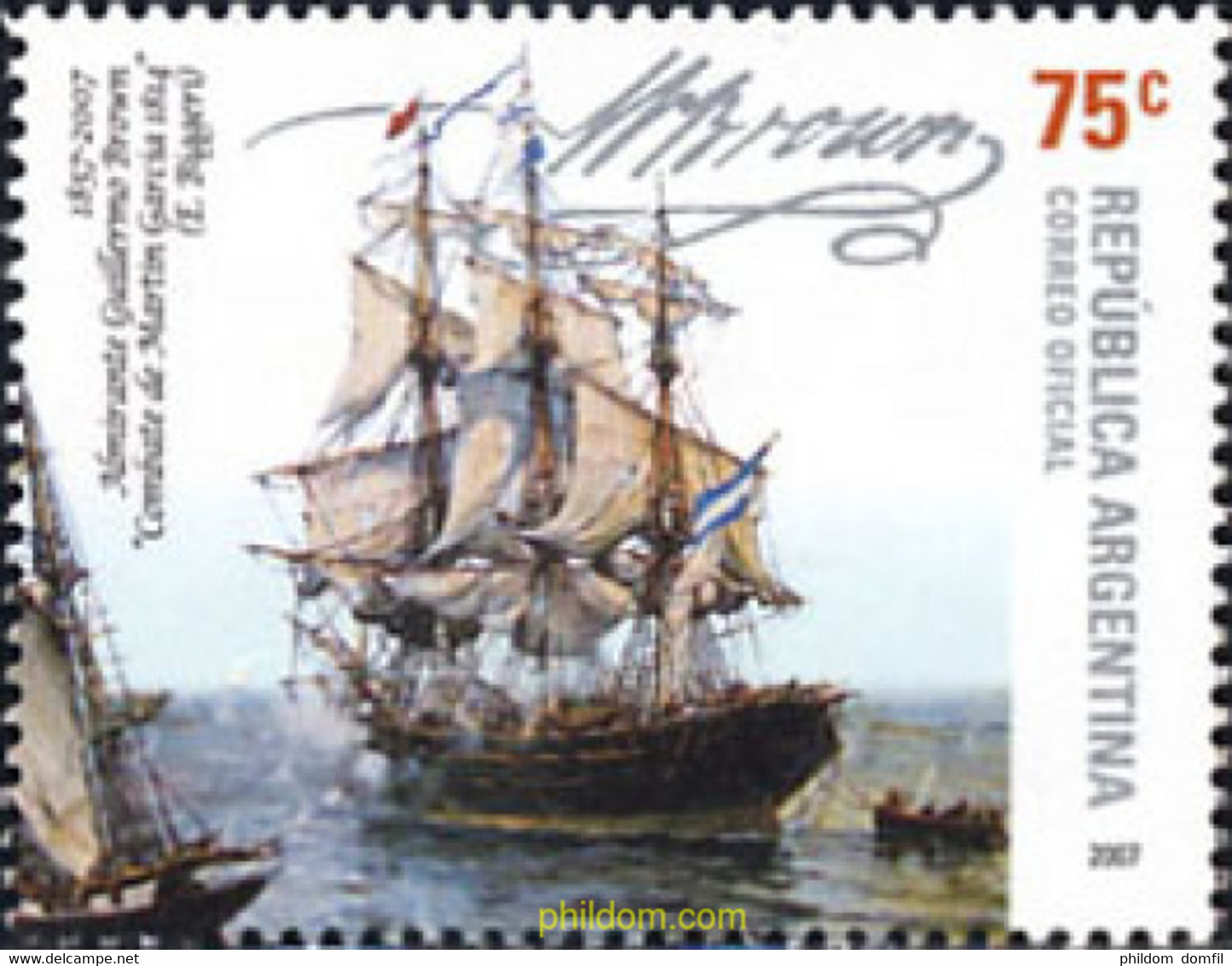 215660 MNH ARGENTINA 2007 BARCOS - Usati