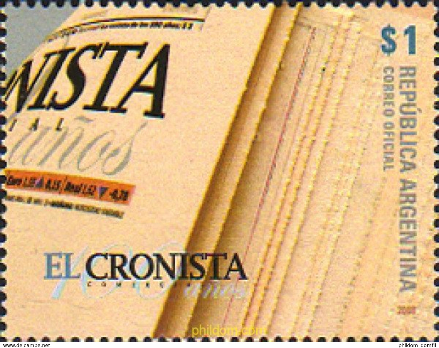 228625 MNH ARGENTINA 2008 CENTENARIO DEL PERIODICO "EL CRONISTA COMERCIAL" - Autres & Non Classés