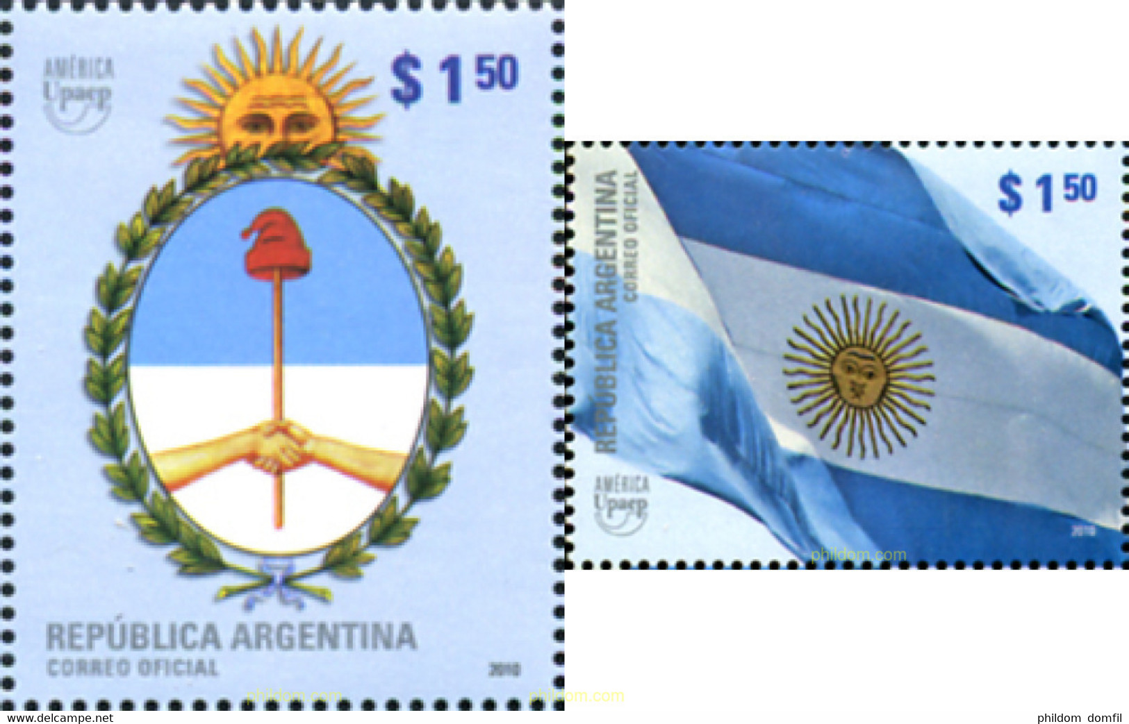 247282 MNH ARGENTINA 2010 AMERICA UPAEP 2010 - BANDERAS NACIONALES - Used Stamps