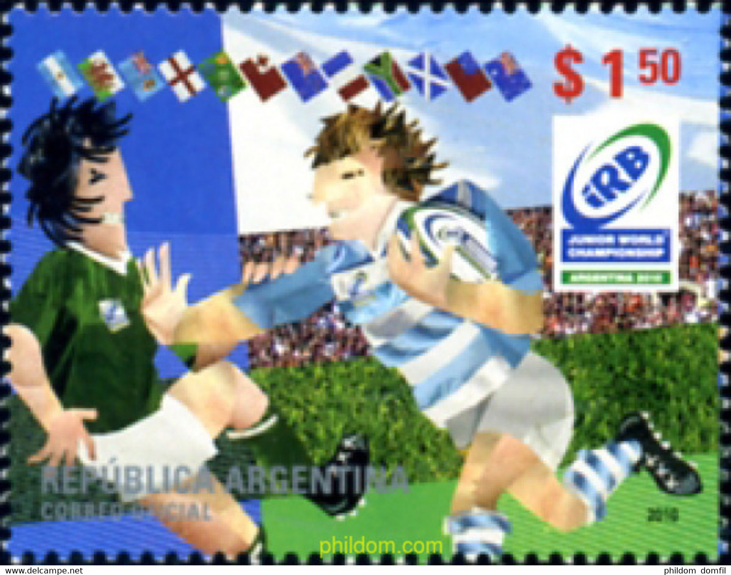 252494 MNH ARGENTINA 2010 CAMPEONATO DEL MUNDO DE RUGBY - Used Stamps