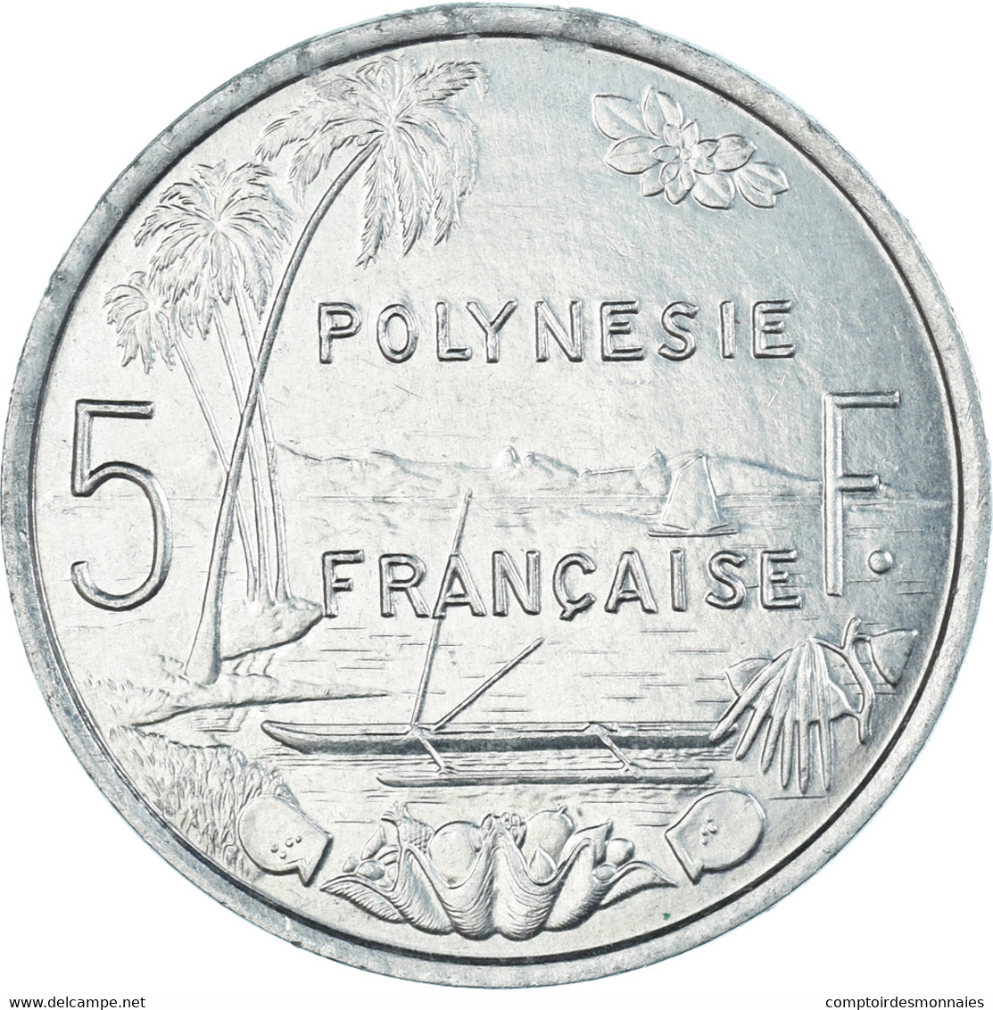 Monnaie, Polynésie Française, 5 Francs, 1992 - Frans-Polynesië