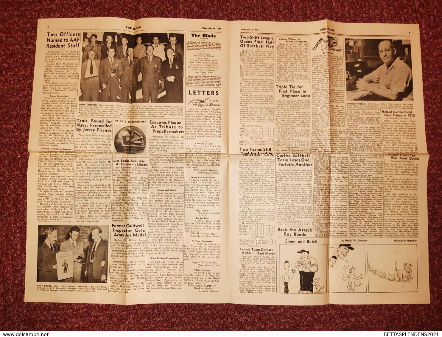 Journal   THE BLADE - 28 July 1944 - Caldwell  NEW JERSEY - Pages 1-2 / 7-8 - Altri & Non Classificati