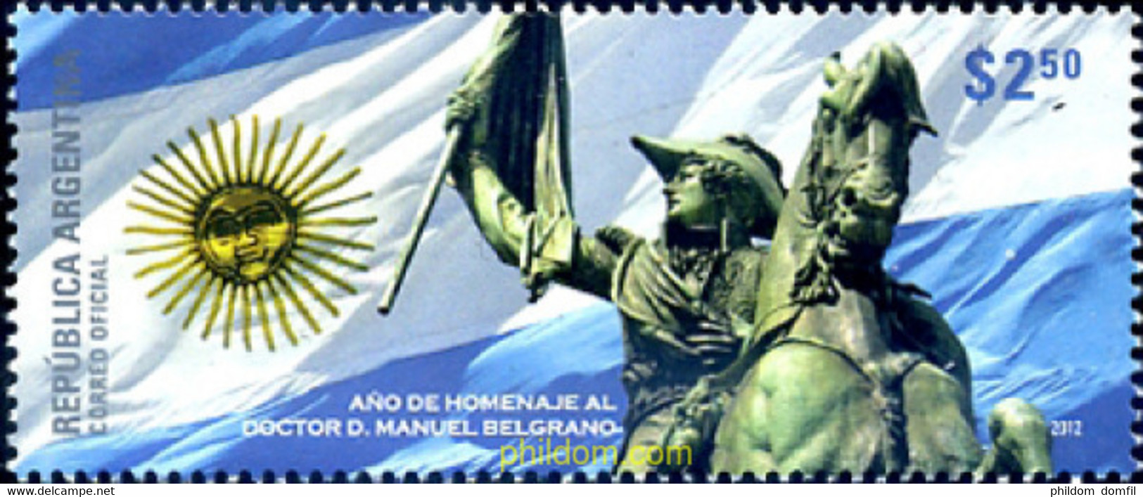 276935 MNH ARGENTINA 2012 HOMENAJE A MANUEL BELGRANO (1770-1820) - Used Stamps