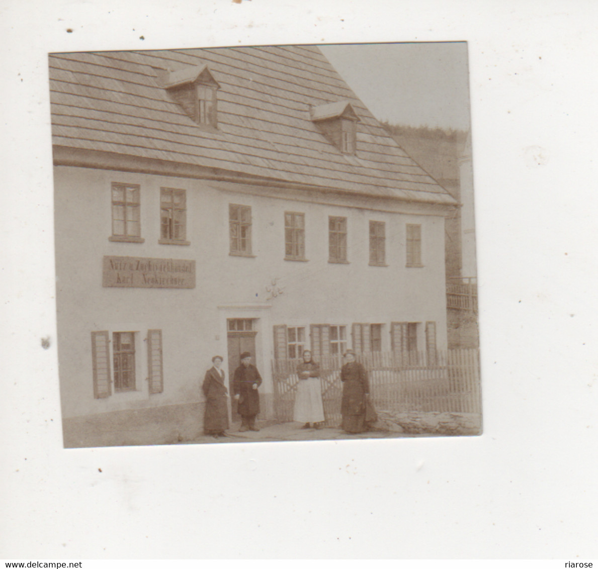 ANTIKES FOTO- UM 1920  THUM NUTZ UND ZUCHTVIEHANDEL 8 X 7 Cm - Thum