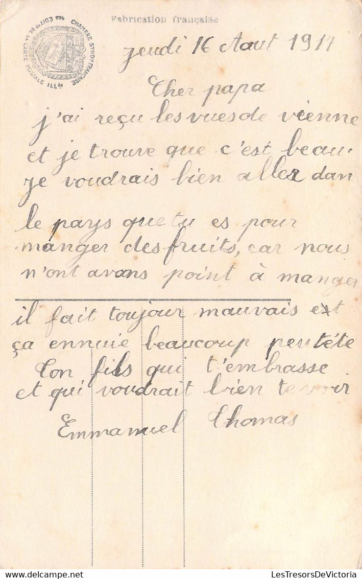 Militaria - Enfant écrit à Son Père Militaire - Pensée Au Communiant... -  Carte Postale Ancienne - Patriotic