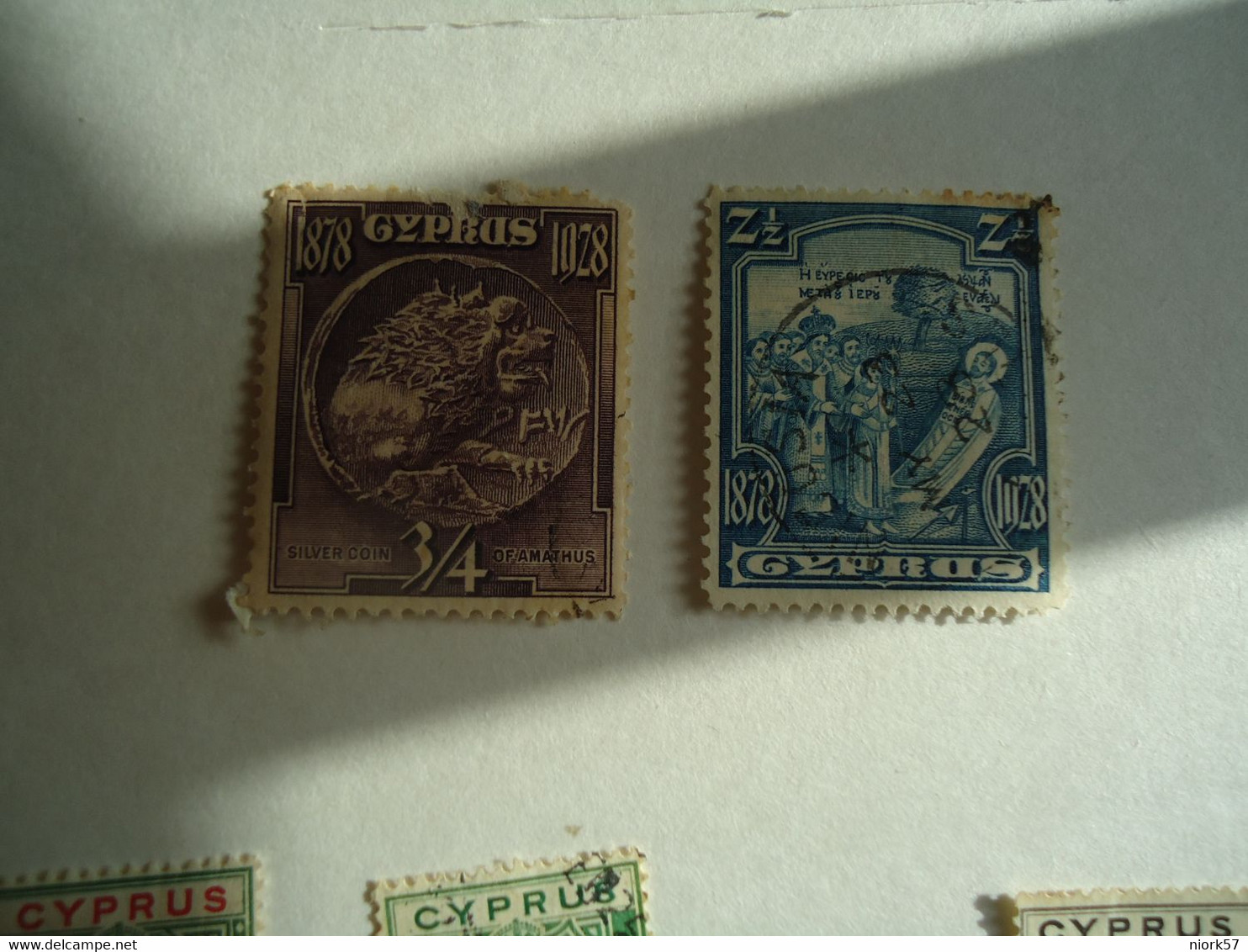 CYPRUS    USED STAMPS  2 WITH POSTMARK - Other & Unclassified