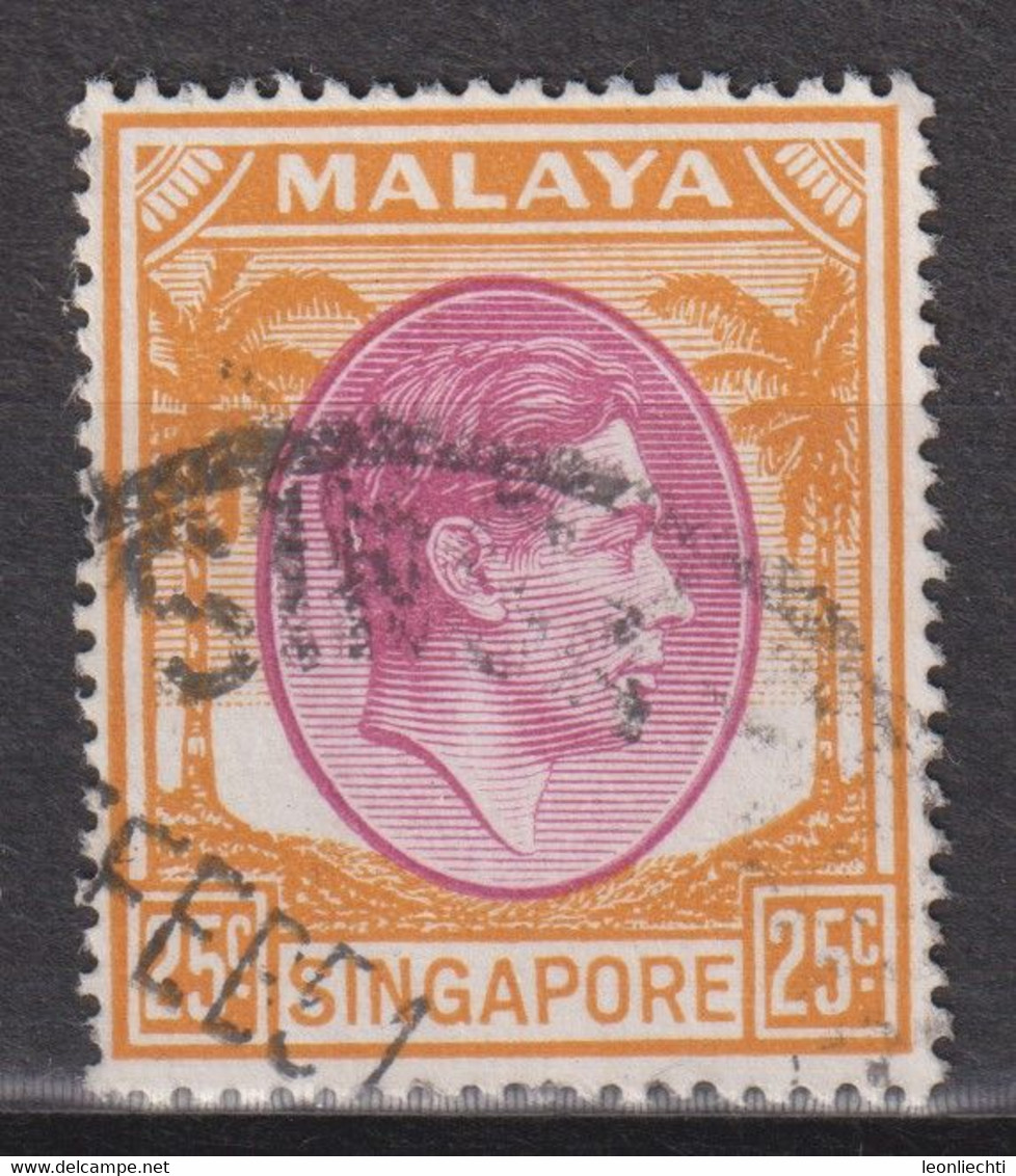 1950 Singapur - Malaya, Mi: SG 14C /  Yt:SG 14(B) , König George VI. Ausgabedatum 1950-02-09 Zähnung: K17½ X 18 - Singapour (...-1959)