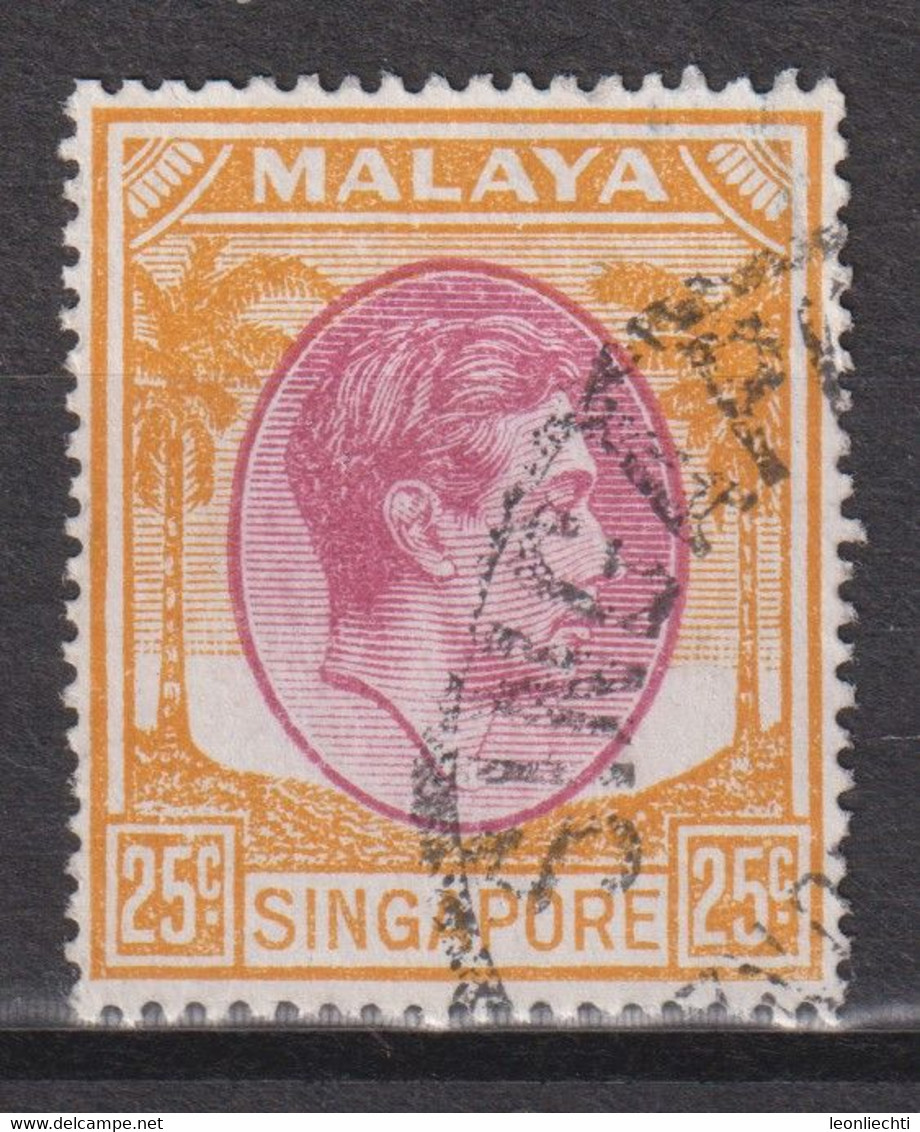 1950 Singapur - Malaya, Mi:SG 14C /  Yt:SG 14(B) , König George VI. Ausgabedatum 1950-02-09 Zähnung: K17½ X 18 - Singapore (...-1959)