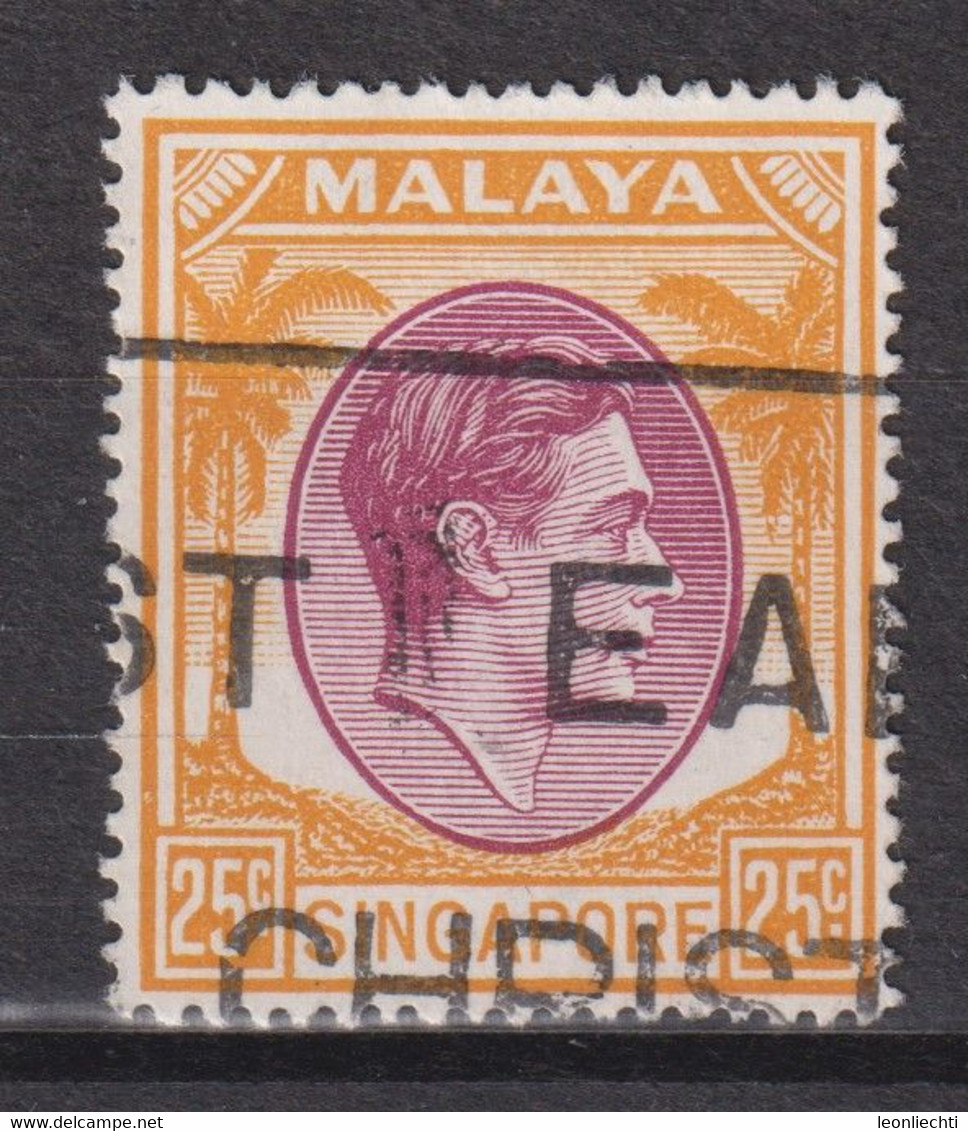 1950 Singapur - Malaya, Mi: SG 14C /  Yt:SG 14(B) , König George VI. Ausgabedatum 1950-02-09 Zähnung: K17½ X 18 - Singapour (...-1959)