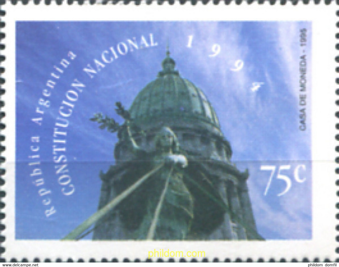 283710 MNH ARGENTINA 1995 CONSTITUCION NACIONAL - Usati