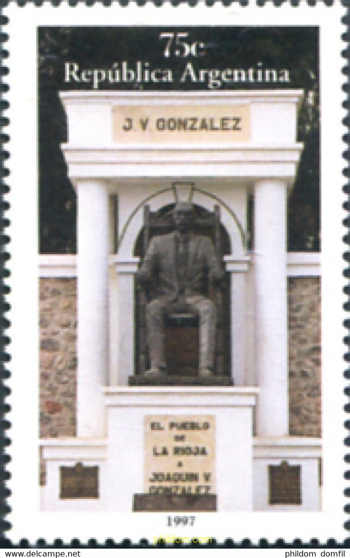 283730 MNH ARGENTINA 1997 HOMENAJEA JOAQUIN GANZALEZ - Gebruikt