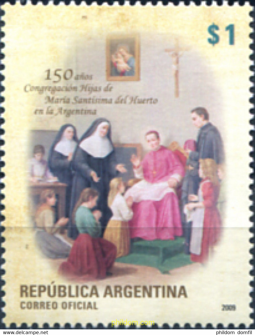283785 MNH ARGENTINA 2009 150 AÑO CONGREGACION HIJAS DE MARIA SANTISIMA DEL HUERTO EN LA ARGENTINA - Usati