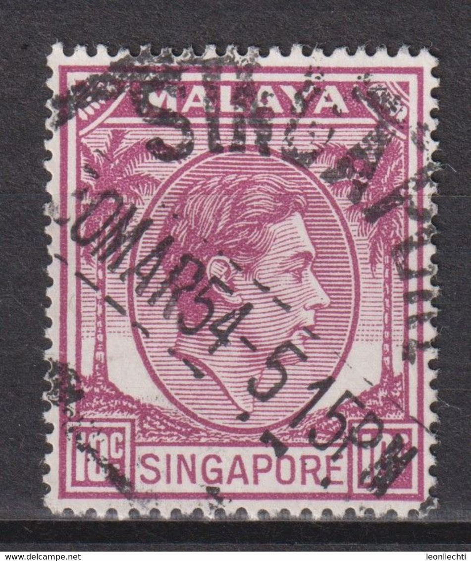 1950 Singapur - Malaya, Mi: SG 9C /  Yt:SG 9(B) , König George VI. Ausgabedatum 1950-02-09 Zähnung: K17½ X 18 - Singapore (...-1959)