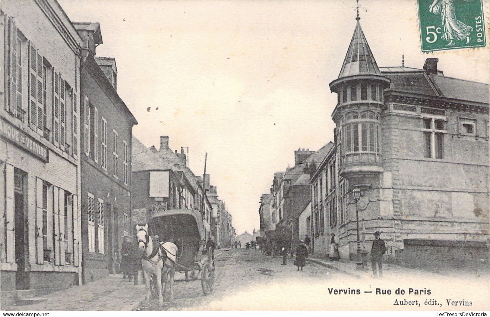 FRANCE - 02 - VERVINS - Rue De Paris - Aubert Edit - Carte Postale Ancienne - Vervins
