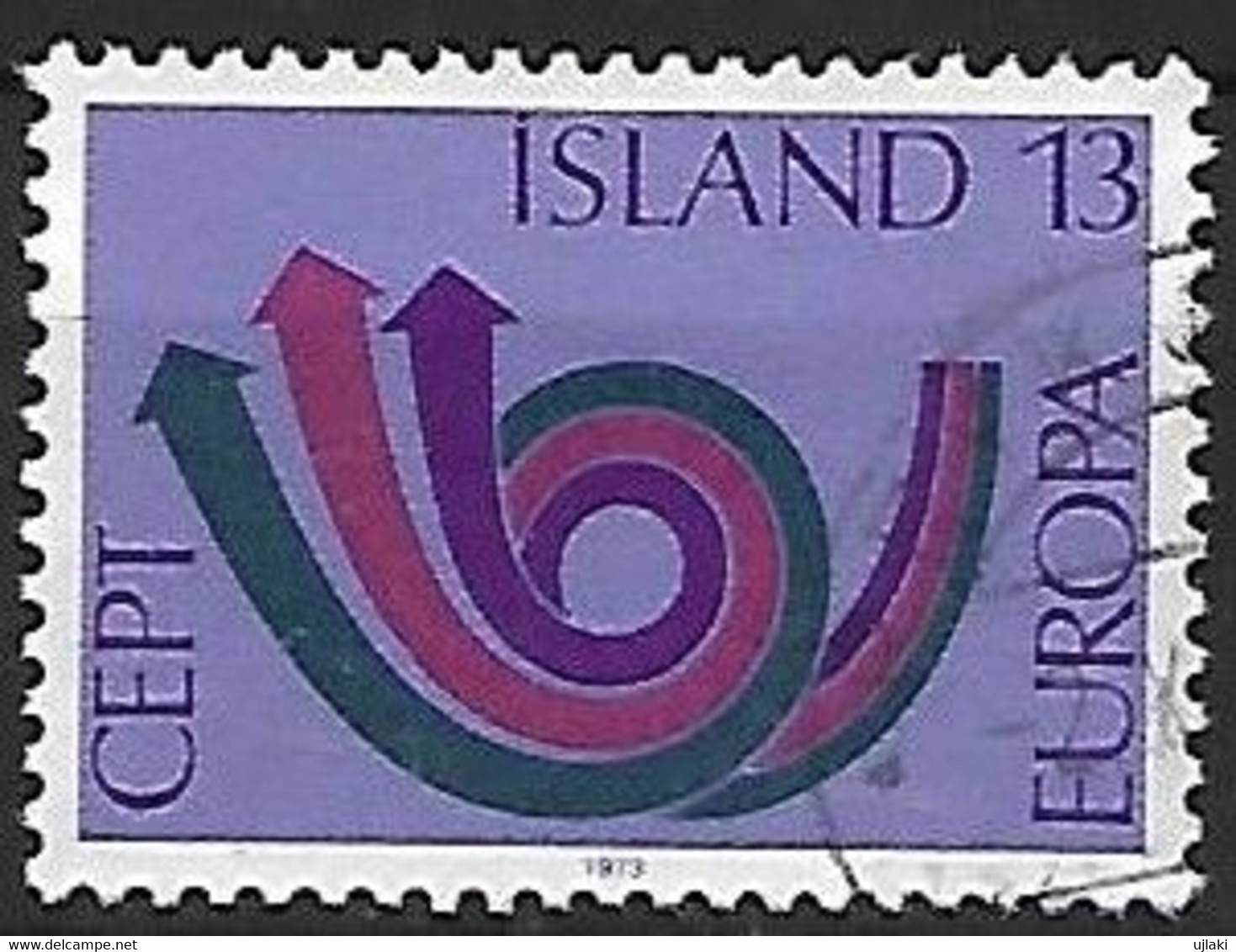 ISLANDE:  EUROPA :cor Postal N°424  Année:1973 - Gebraucht